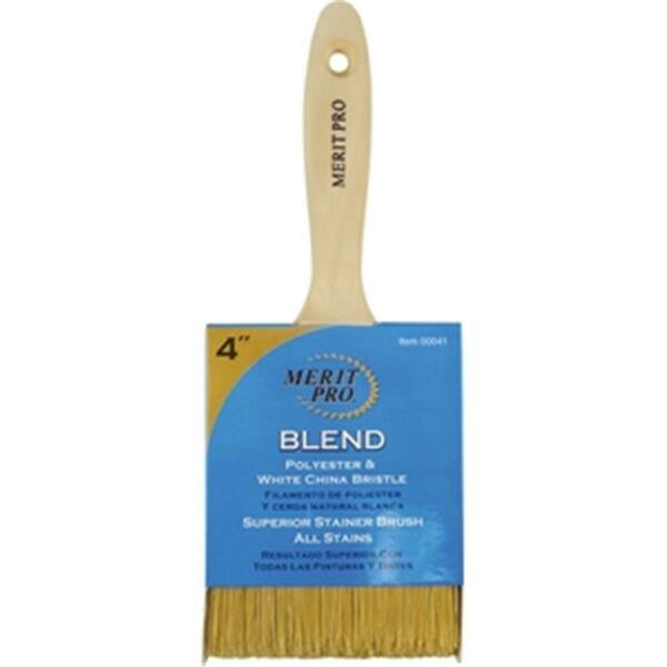 Merit Pro 41 4 in. White China Bristle Polyester Stainer Brush 652270000410